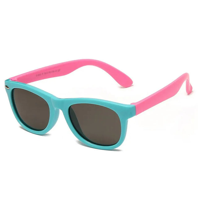 Techsuit Sunglasses Polarised (8306-C32), for Babies, Square Shape, Albastru / Pink