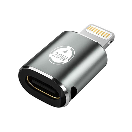 Adaptor Techsuit Premium OTG Adapter TitanCoreX (A11), Lightning to Type-C, 3A, Aluminum Alloy, Plug&Play, Fast Transfer, Gri