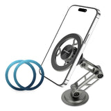 Suport Techsuit Premium TitanMagX (S14), for Dashboard/Desk, MagSafe Compatible, 360° Rotation, 3M Adhesive, Gri