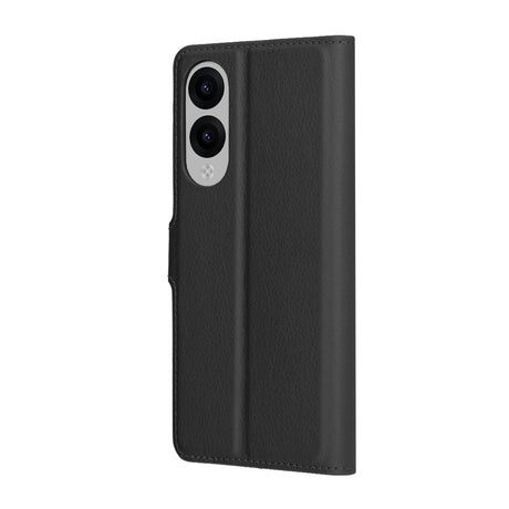 Husa de protectie Techsuit Leather Folio compatibil cu Samsung Galaxy S25 Edge, Negru