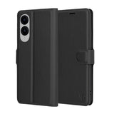 Husa de protectie Techsuit Leather Folio compatibil cu Samsung Galaxy S25 Edge, Negru