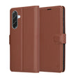 Husa de protectie Techsuit Leather Folio compatibil cu Samsung Galaxy A56 5G, Maro
