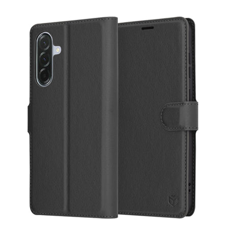 Husa de protectie Techsuit Leather Folio compatibil cu Samsung Galaxy A56 5G, Negru