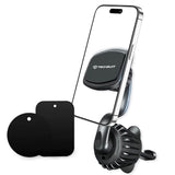 Suport Techsuit AirFix (S3), with Metal Plates, for Air Vent, Magnetic Car Mount N52, 360° Rotation, Universal, Negru