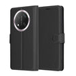Techsuit Leather Folio fekete tok Honor Magic7 Lite és Honor X9c telefonhoz