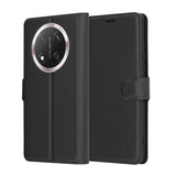 Techsuit Leather Folio fekete tok Honor Magic7 Lite és Honor X9c telefonhoz