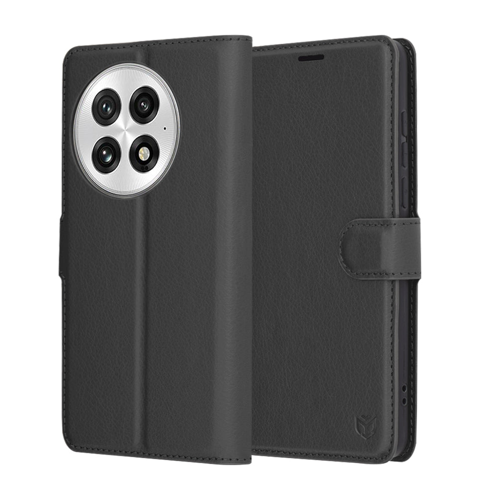 Husa de protectie Techsuit Leather Folio compatibil cu OnePlus 13, Negru