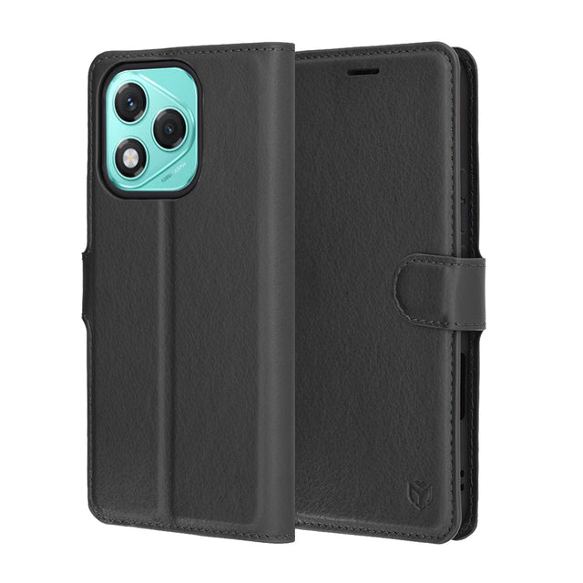 Husa de protectie Techsuit Leather Folio compatibil cu Honor 400 Lite, Negru
