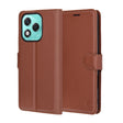 Husa de protectie Techsuit Leather Folio compatibil cu Honor 400 Lite, Maro