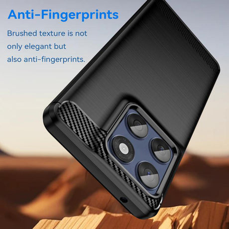 Husa de protectie Techsuit Carbon Silicone compatibil cu Motorola Edge 60 / Edge 60 Fusion, Negru