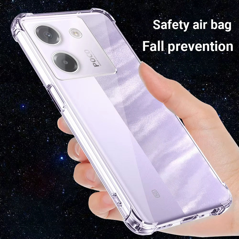 Husa de protectie Techsuit Shockproof Clear Silicone compatibil cu Xiaomi Poco M7 Pro 5G, Transparent