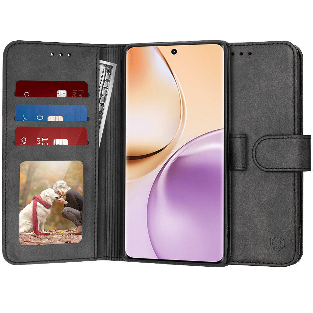 Husa de protectie Techsuit Diary Book compatibil cu Realme 14 Pro, Negru
