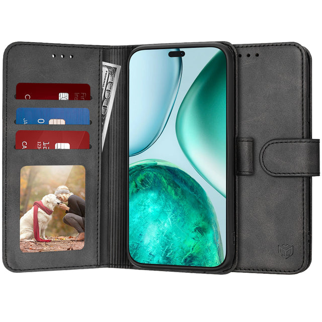 Husa de protectie Techsuit Diary Book compatibil cu Honor X8c, Negru