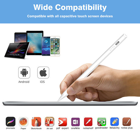 Stylus Lito Stylus Pen (T3), for Android, iOS, Microsoft, Type-C, Fast Charging, 90mAh, Aluminum Alloy, Alb