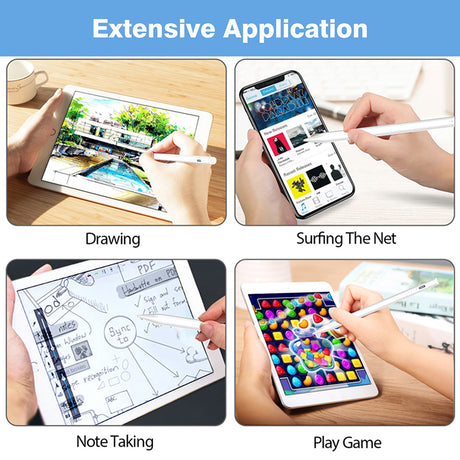 Stylus Lito Stylus Pen (T3), for Android, iOS, Microsoft, Type-C, Fast Charging, 90mAh, Aluminum Alloy, Alb