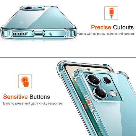 Husa de protectie Techsuit Shockproof Clear Silicone compatibil cu Xiaomi Redmi Note 14S, Transparent