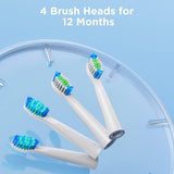 Bitvae Toothbrush Heads (SDD2), For Bitvae D2, x4, Alb