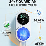 Bitvae Air Drying Sanitizer (BVX122), for Toothbrush, UV Disinfection, Inductive Switch, Antibacterial, LED Screen, Alb