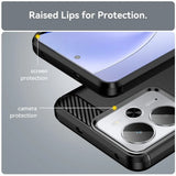 Husa de protectie Techsuit Carbon Silicone compatibil cu Realme 14 / Realme 14T / Realme P3 5G, Negru