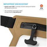 Fixed Waterproof Case Dry Belt, for Phone up to 7.5", IPX8, Adjustable Strap, Touchscreen Friendly, Hypalon Mesh, Bej