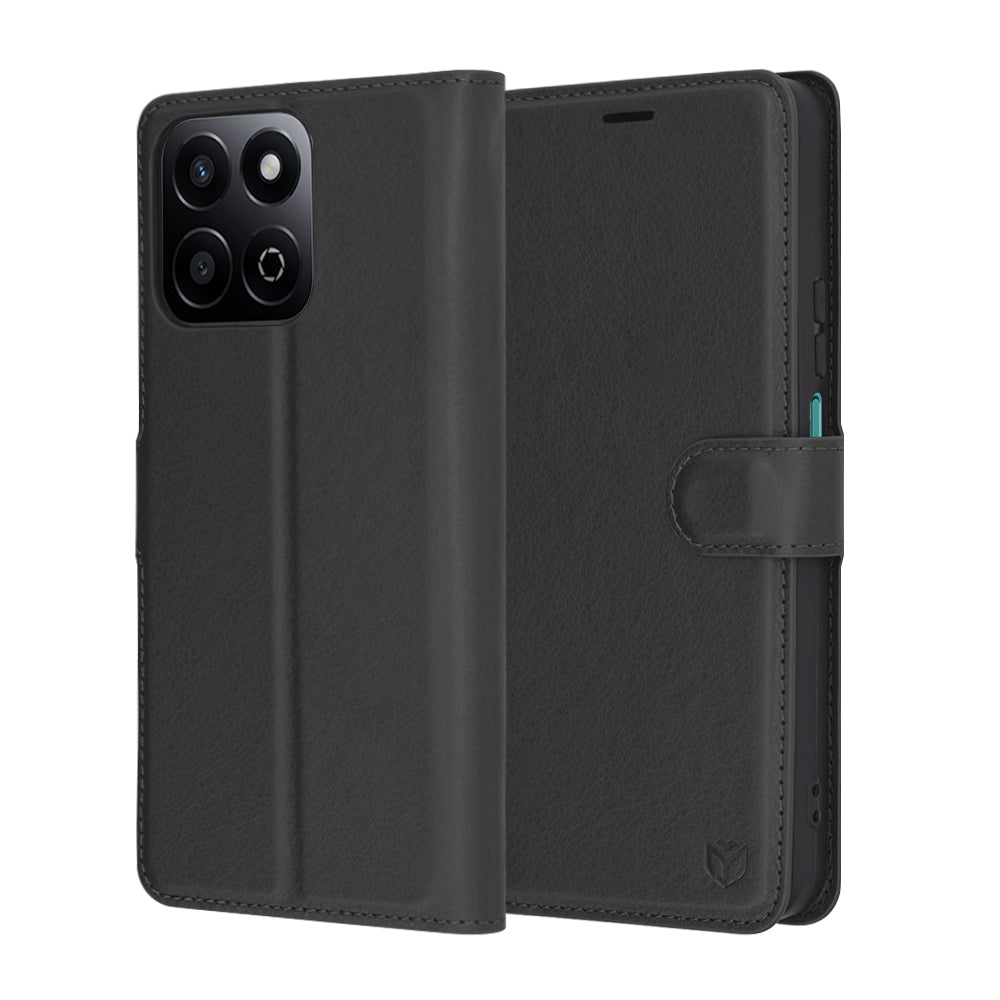Husa de protectie Techsuit Leather Folio compatibil cu Honor 200 Smart / X7c, Negru