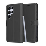 Husa de protectie Techsuit Leather Folio compatibil cu Samsung Galaxy S25 Ultra, Negru
