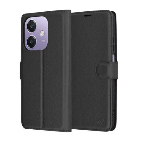 Husa de protectie Techsuit Leather Folio compatibil cu Oppo A40 4G / A60 5G, Negru