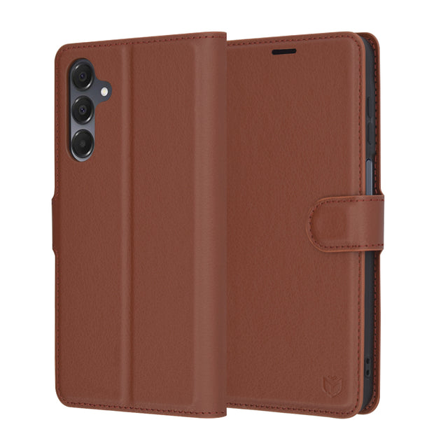 Husa de protectie Techsuit Leather Folio compatibil cu Samsung Galaxy A16 4G / A16 5G, Maro
