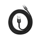 Cablu Baseus Cafule (CATKLF-BG1), USB to Type-C, 3A, 480Mbps, 1m, Gri / Black