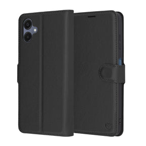 Husa de protectie Techsuit Leather Folio compatibil cu Samsung Galaxy A06, Negru