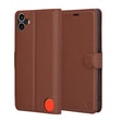 Husa de protectie Techsuit Leather Folio compatibil cu Nothing CMF Phone 1, Maro