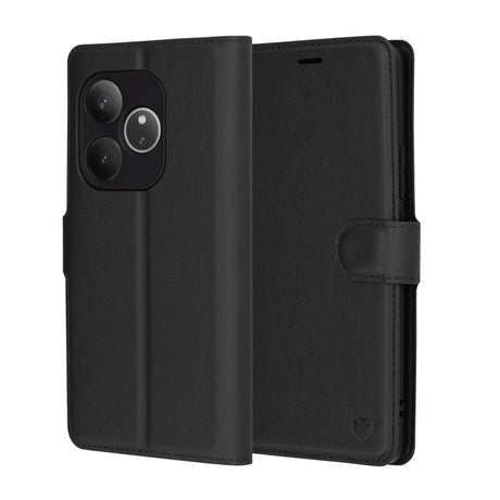Husa de protectie Techsuit Leather Folio compatibil cu Realme GT 6 / GT 6T, Negru