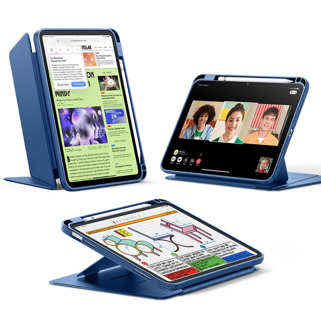 Husa de protectie tableta ESR Flip Hybrid (with Pencil Holder) compatibil cu iPad 10 (2022) 10.9 / 11 (2025) / 12 (2026), Albastru