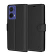 Husa de protectie Techsuit Leather Folio compatibil cu Motorola Moto G85, Negru