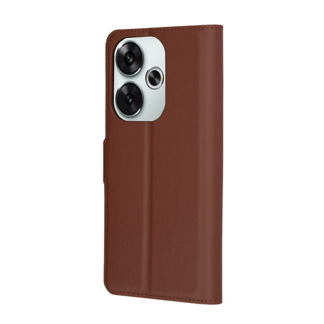 Husa de protectie Techsuit Leather Folio compatibil cu Xiaomi Poco F6, Maro