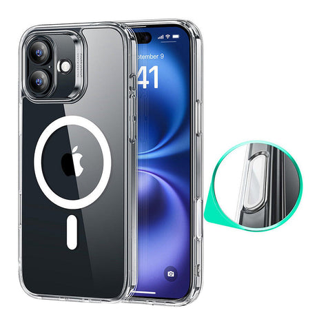 Husa de protectie ESR Classic Hybrid HaloLock compatibil cu iPhone 16, Transparent