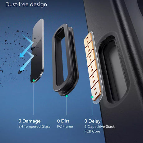 Husa de protectie ESR Classic Hybrid HaloLock compatibil cu iPhone 16, Transparent Black