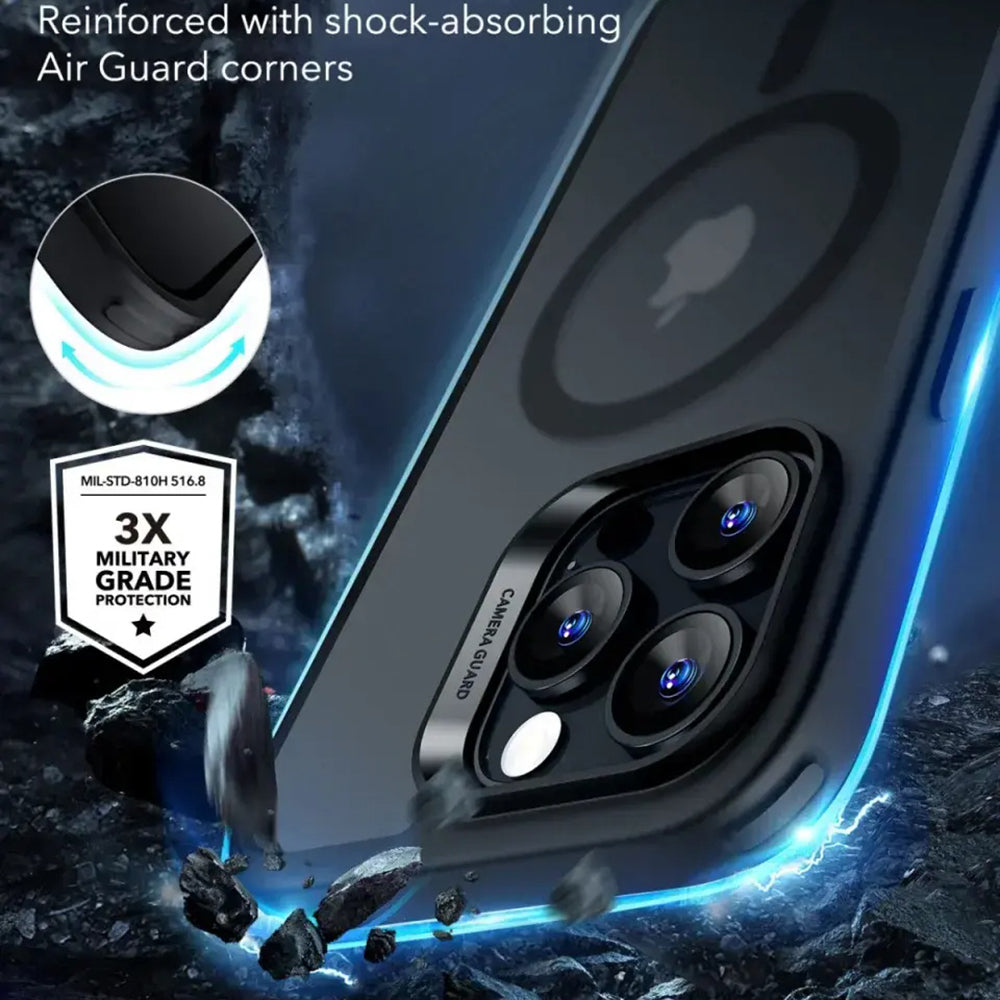 Husa de protectie ESR Classic Hybrid HaloLock compatibil cu iPhone 16 Pro, Negru Mat