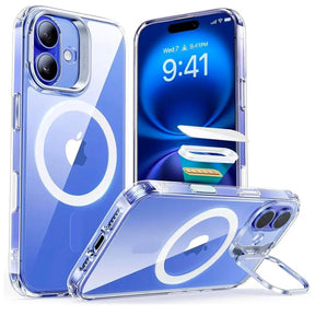 Husa de protectie ESR Classic Hybrid HaloLock Kickstand compatibil cu iPhone 16, Transparent