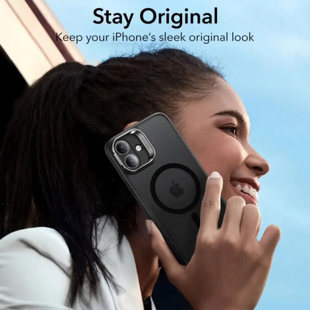 Husa de protectie ESR Classic Hybrid HaloLock Kickstand compatibil cu iPhone 16, Negru Mat
