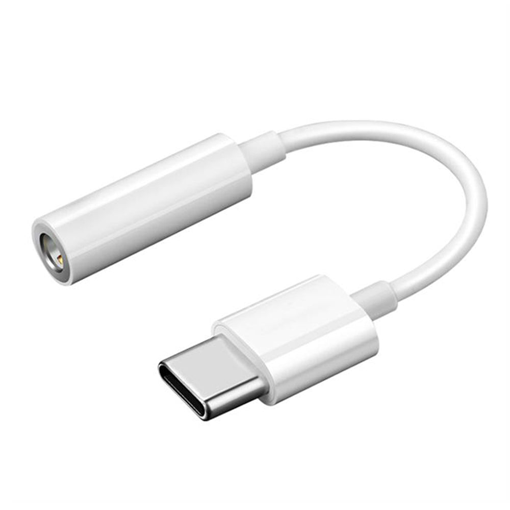 Adaptor Techsuit (set de 2) Cable Adapter MusicBox (AC18), Type-C to 3.5mm Jack, DAC Chip, 3A, Plug and Play, Alb
