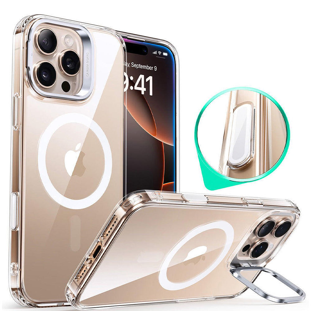 Husa de protectie ESR Classic Hybrid HaloLock Kickstand compatibil cu iPhone 16 Pro, Transparent