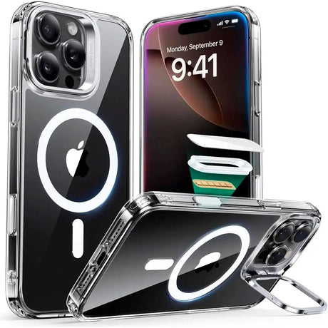 Husa de protectie ESR Classic Hybrid HaloLock Kickstand compatibil cu iPhone 16 Pro Max, Transparent