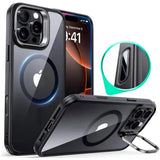 Husa de protectie ESR Classic Hybrid HaloLock Kickstand compatibil cu iPhone 16 Pro Max, Transparent Black