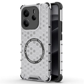 Husa de protectie Techsuit HoneyComb Shield MagSafe compatibil cu Xiaomi Redmi Note 14 4G (Regional), Alb