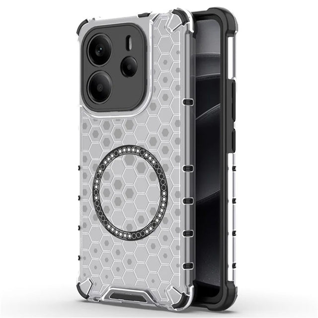 Husa de protectie Techsuit HoneyComb Shield MagSafe compatibil cu Xiaomi Redmi Note 14 4G (Regional), Alb