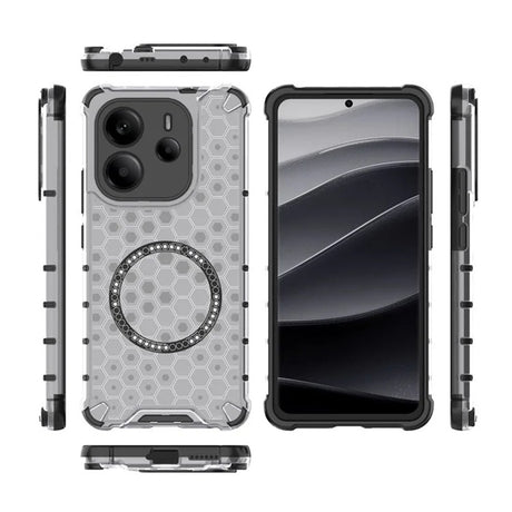 Husa de protectie Techsuit HoneyComb Shield MagSafe compatibil cu Xiaomi Redmi Note 14 4G (Regional), Alb