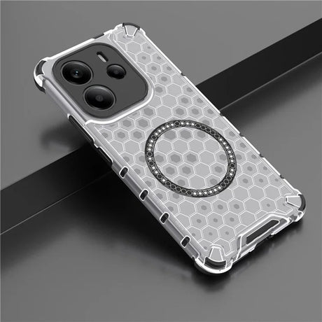 Husa de protectie Techsuit HoneyComb Shield MagSafe compatibil cu Xiaomi Redmi Note 14 4G (Regional), Alb