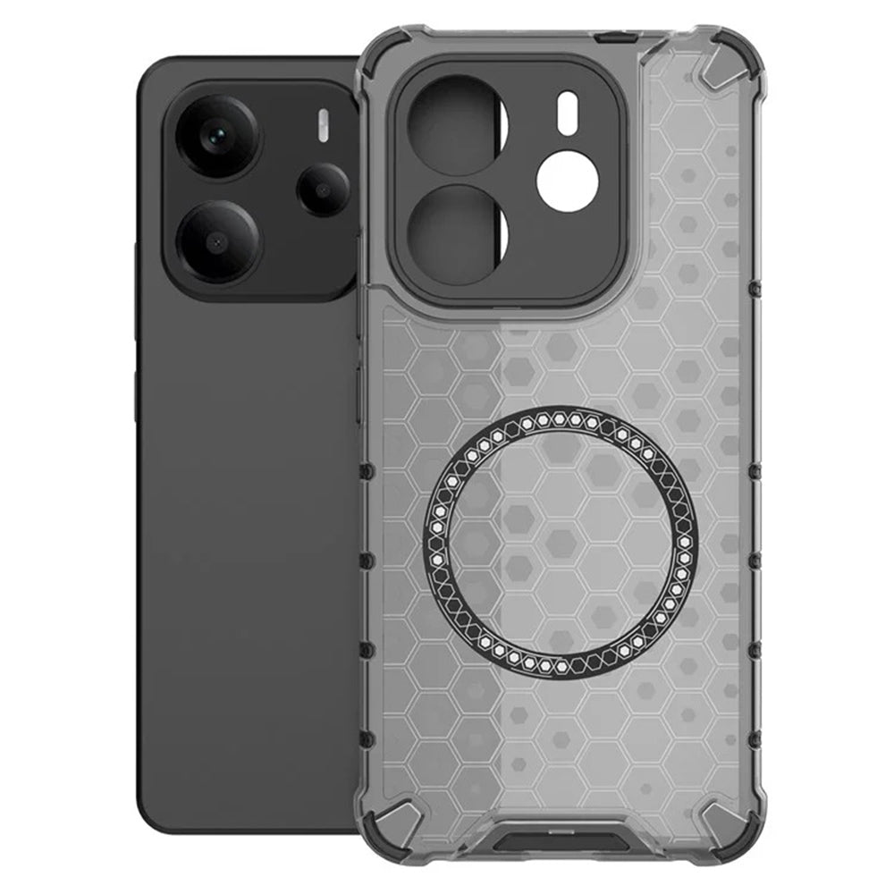 Husa de protectie Techsuit HoneyComb Shield MagSafe compatibil cu Xiaomi Redmi Note 14 4G (Regional), Negru