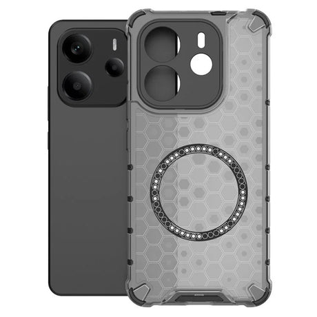 Husa de protectie Techsuit HoneyComb Shield MagSafe compatibil cu Xiaomi Redmi Note 14 4G (Regional), Negru